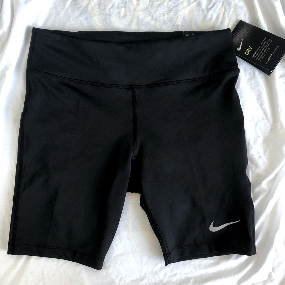 Nike tight fit mid rise biker shorts for running
